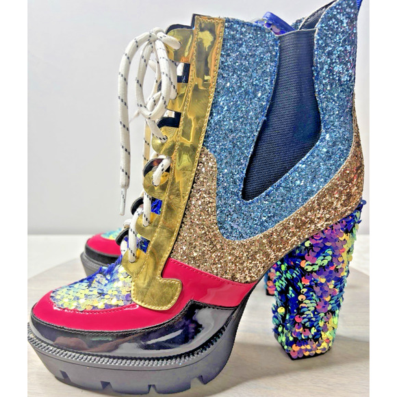 Cape Robbin Women’s Nell-v Boots Mermaid Metallic Size 9 - Picture 6 of 13